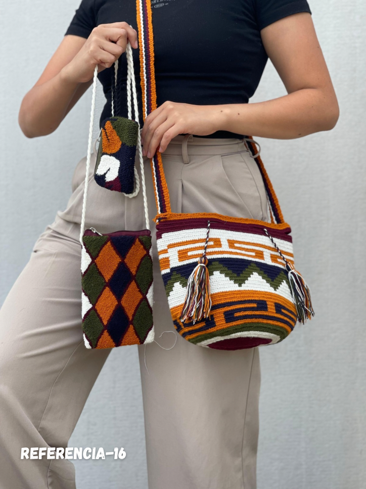 ✨Combo: Mochila MEDIANA Diseño+ Portacelular + (MONEDERO GRATIS) 🎁