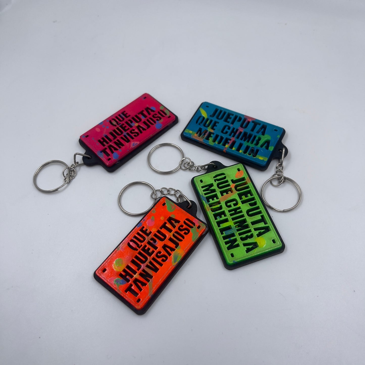 3x Llavero Placa de Madera Frases