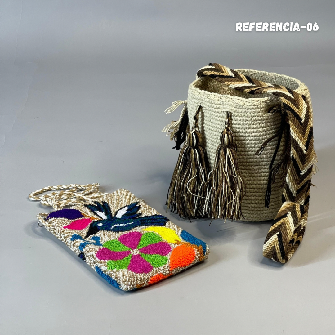 🎒📱 Combo Wayuu: Mochila Pequeña + PortaCelular 🚚✨