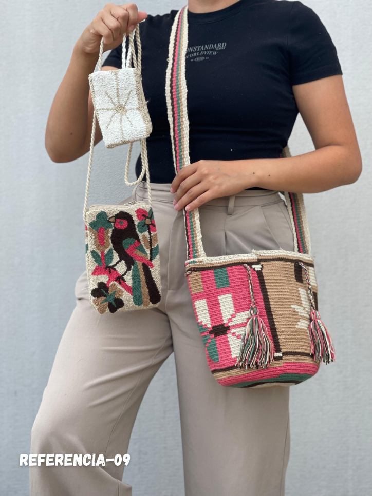 ✨Combo: Mochila MEDIANA Diseño+ Portacelular + (MONEDERO GRATIS) 🎁