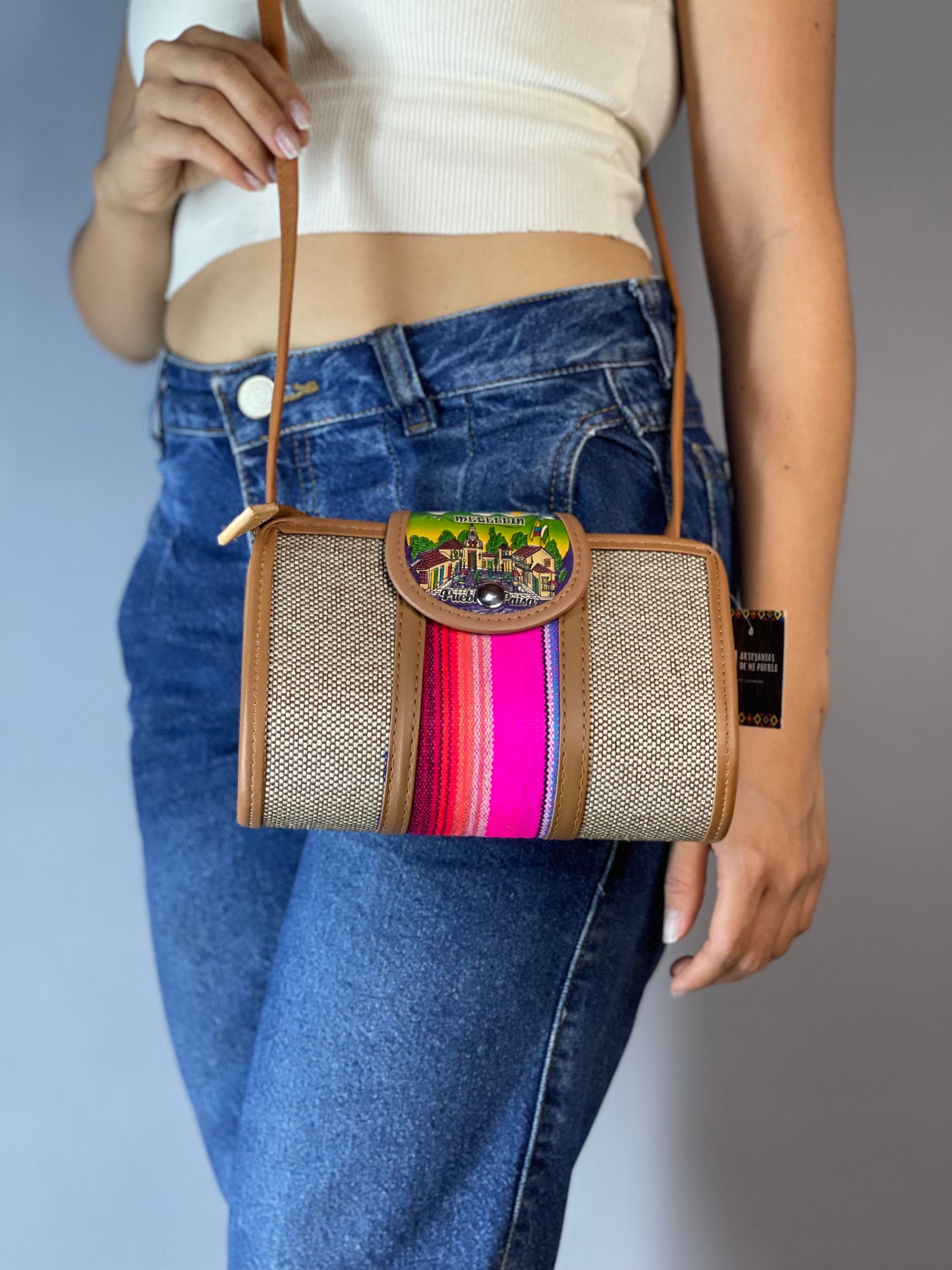 Bolso Cilindro Pequeño Rosa