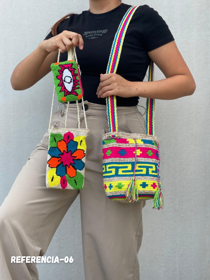 ✨Combo: Mochila MEDIANA Diseño+ Portacelular + (MONEDERO GRATIS) 🎁
