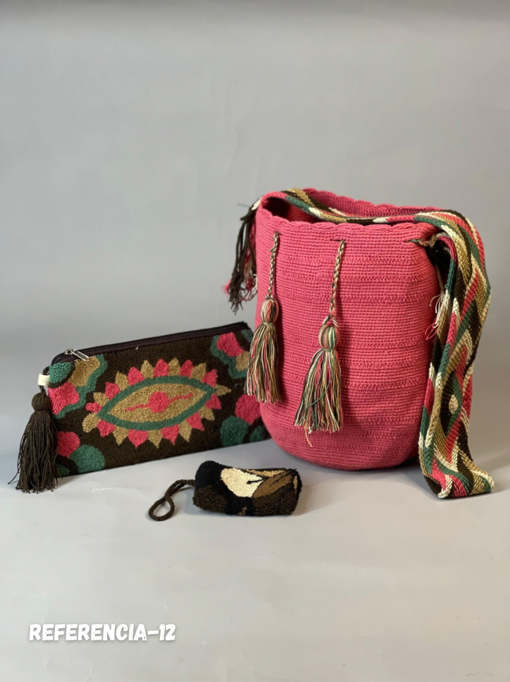 💫 Combo Wayuu: Mochila GRANDE+ Monedero + Sobre Artesanal🎁