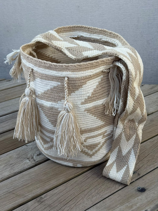 Mochila GRANDE Beige (31x28)