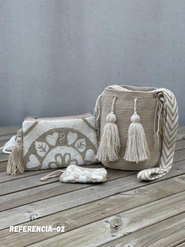 💫 Combos Wayuu: Mochila MEDIANA+ Sobre + (MONEDERO GRATIS) 🎁