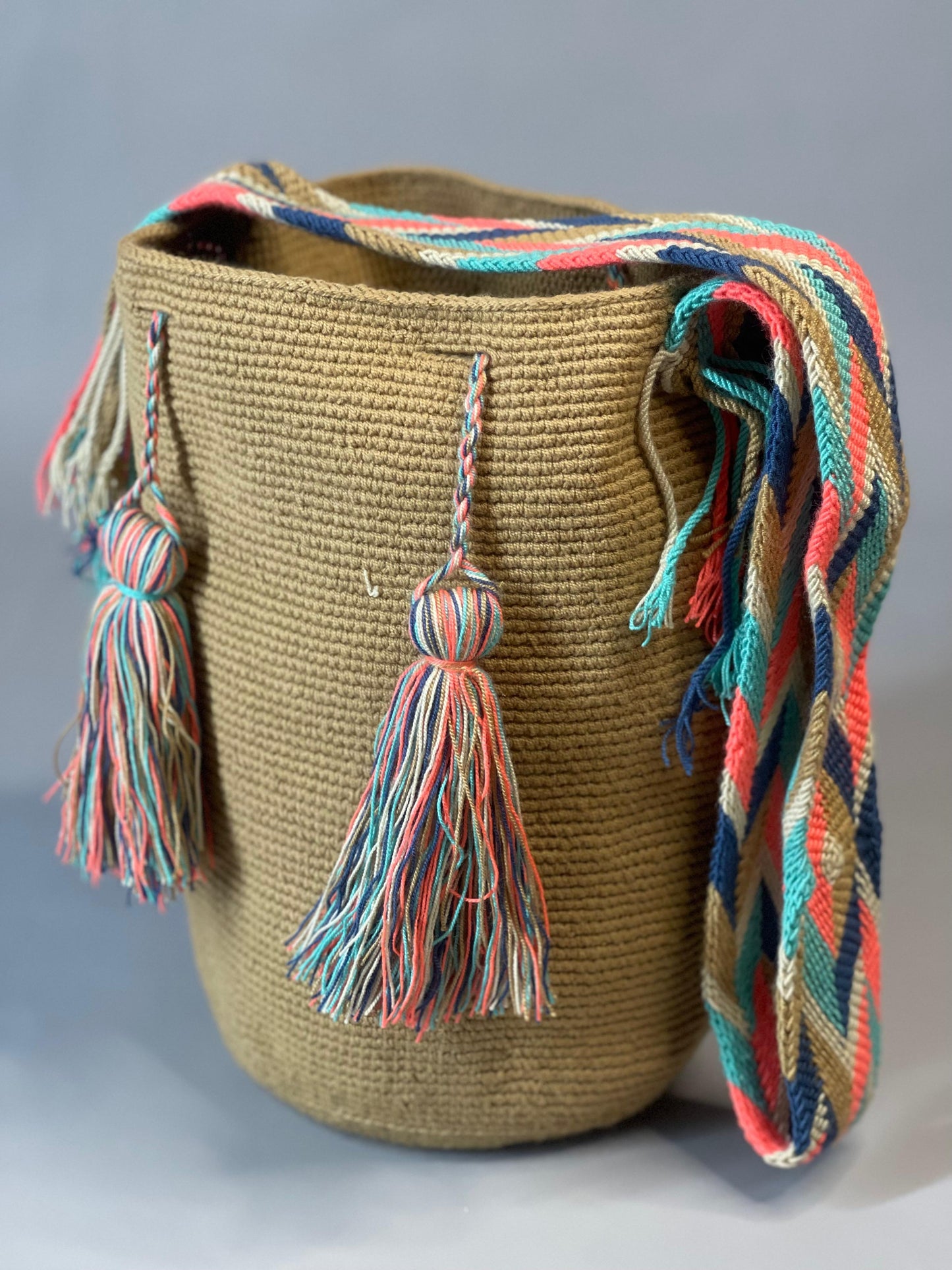 Mochila GRANDE Unicolor Tonos Tierra 🌎(31x28)