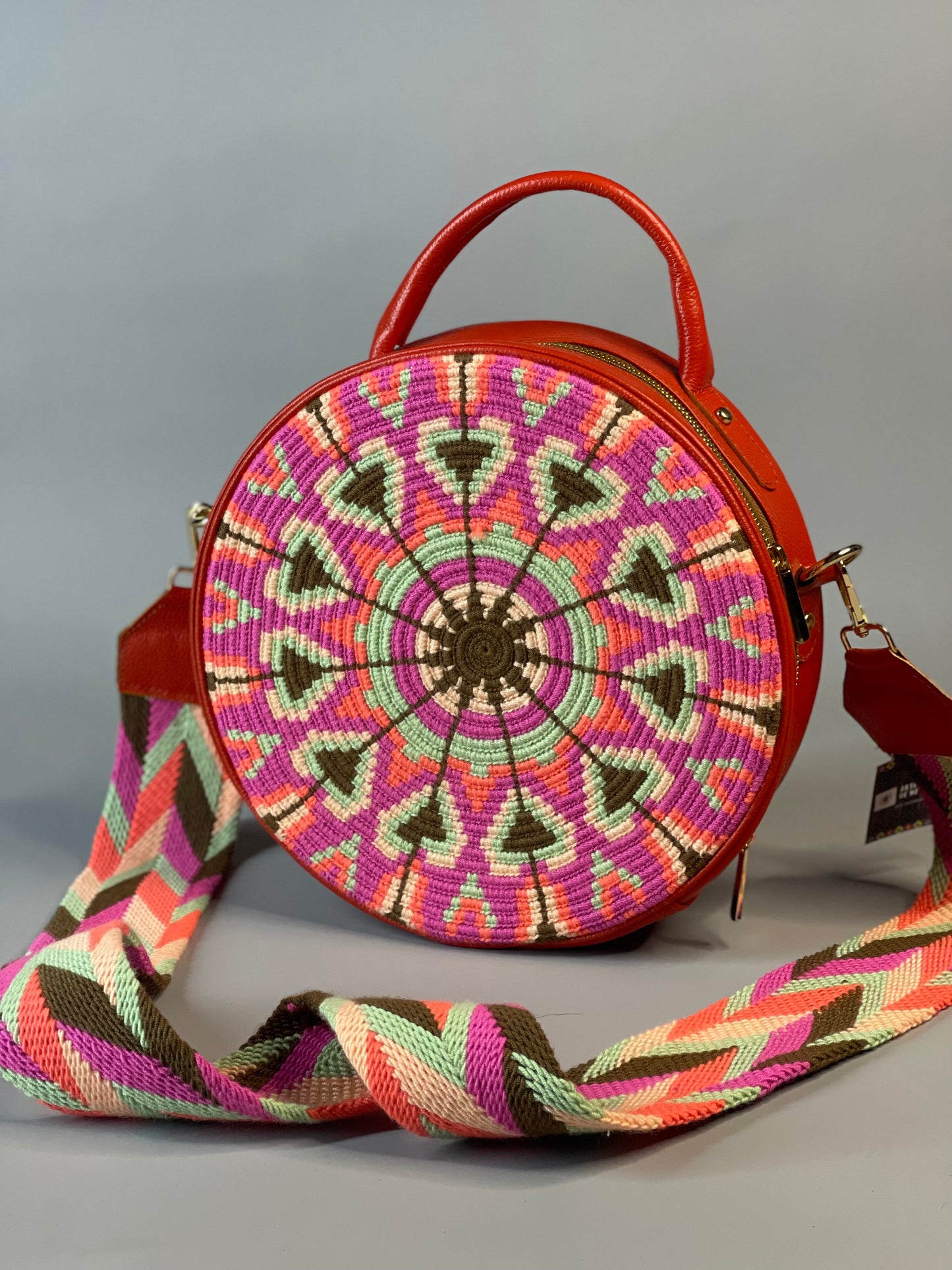 Bolso Redondo Wayuu Atardecer Eterno- Nuevo🌅⭐️