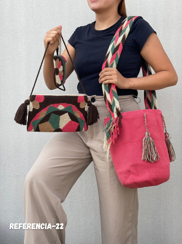 💫 Combo Wayuu: Mochila GRANDE+ Monedero + Sobre Artesanal🎁