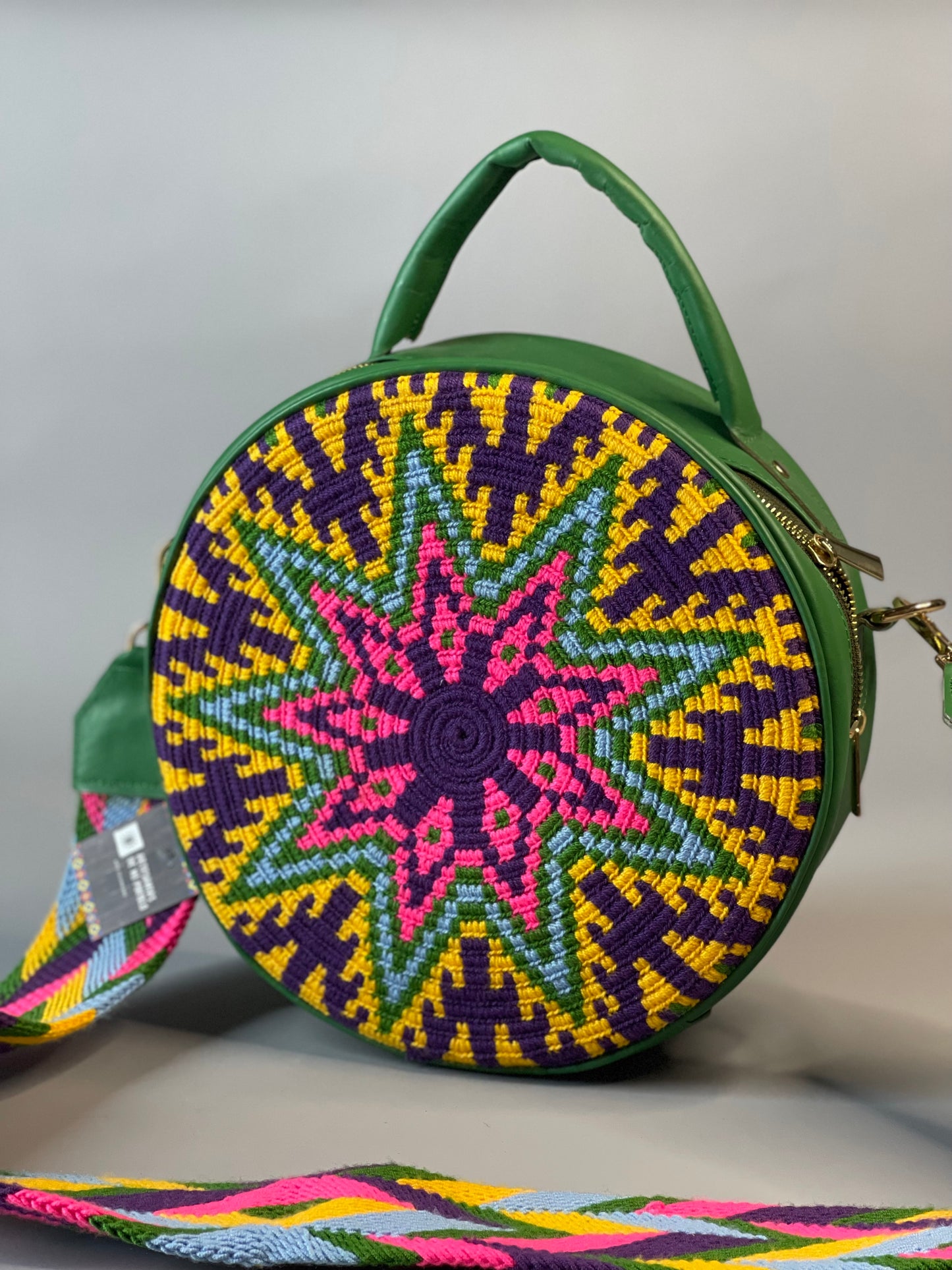 Bolso Redondo Wayuu Aura del Caribe-Nuevo👒⭐️