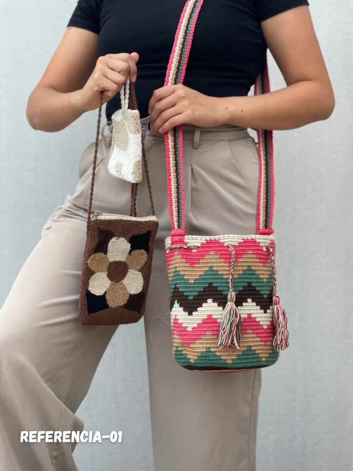 ✨Combo: Mochila MEDIANA Diseño+ Portacelular + (MONEDERO GRATIS) 🎁
