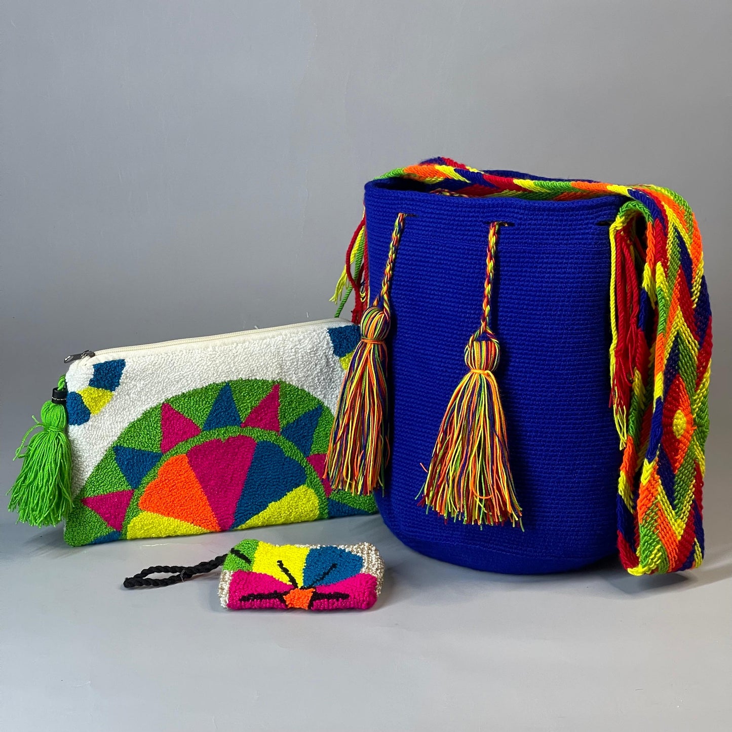 💫 Combo Wayuu: Mochila GRANDE+ Monedero + Sobre Artesanal🎁
