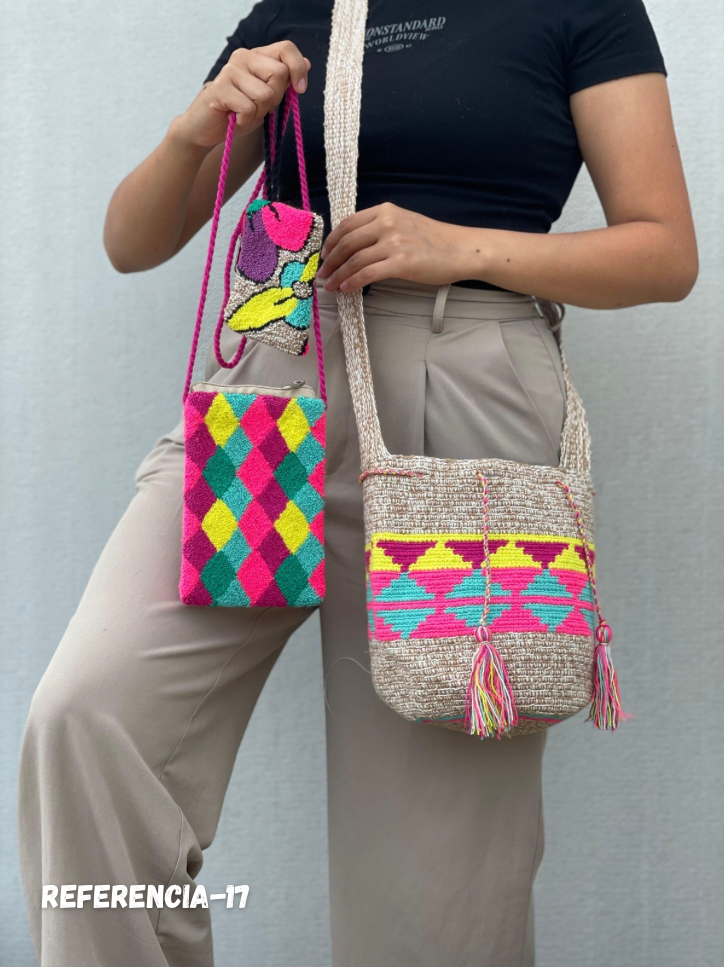 ✨Combo: Mochila MEDIANA Diseño+ Portacelular + (MONEDERO GRATIS) 🎁