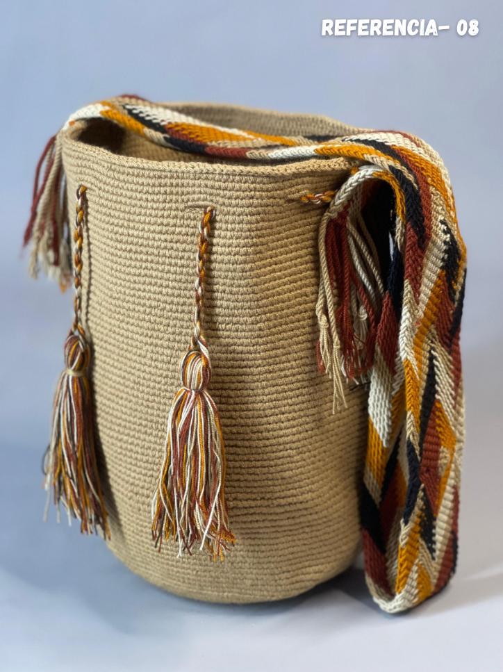Mochila GRANDE Unicolor Tonos Tierra 🌎(31x28)