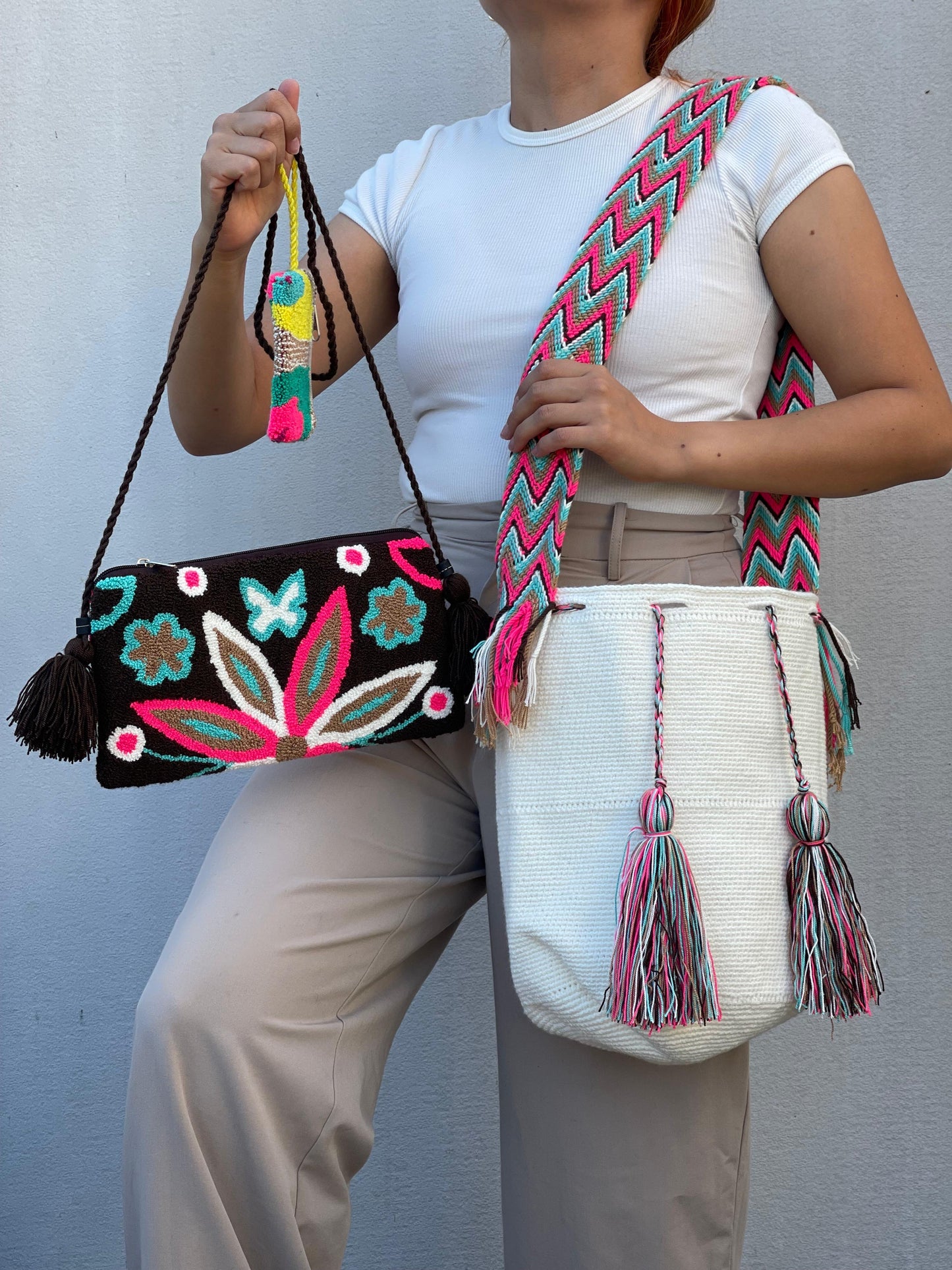 💫 Combo Wayuu: Mochila GRANDE+ Monedero + Sobre Artesanal🎁