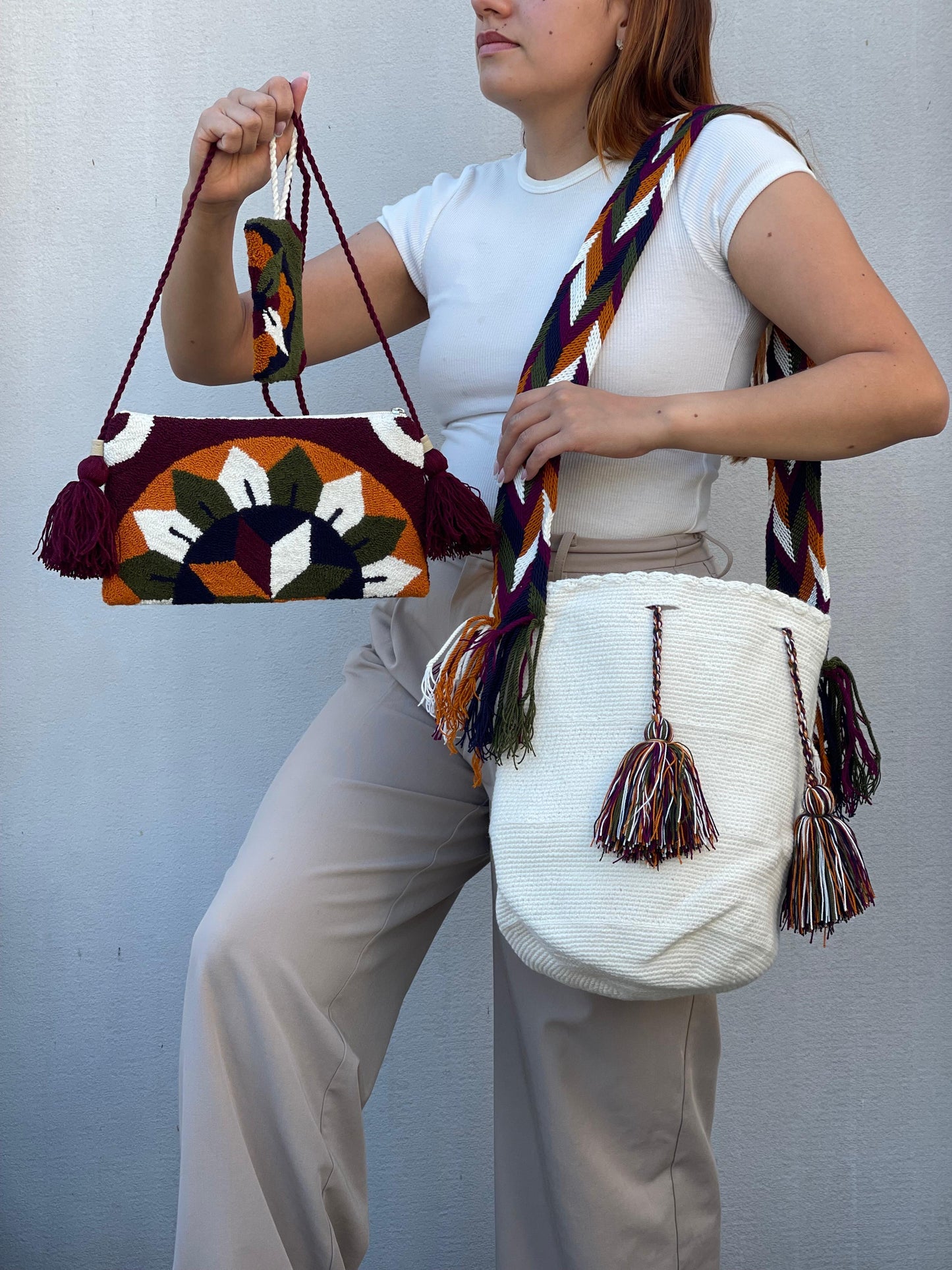 💫 Combo Wayuu: Mochila GRANDE+ Monedero + Sobre Artesanal🎁