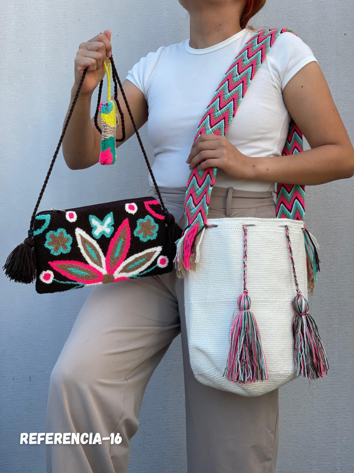 💫 Combo Wayuu: Mochila GRANDE+ Monedero + Sobre Artesanal🎁