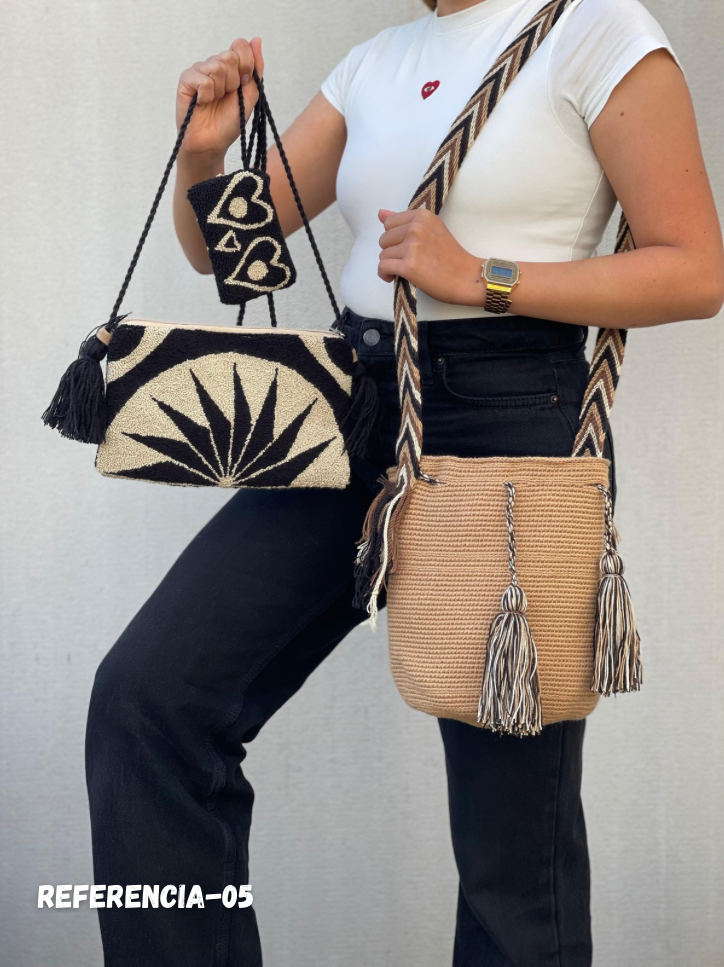 💫 Combos Wayuu: Mochila MEDIANA+ Sobre + (MONEDERO GRATIS) 🎁