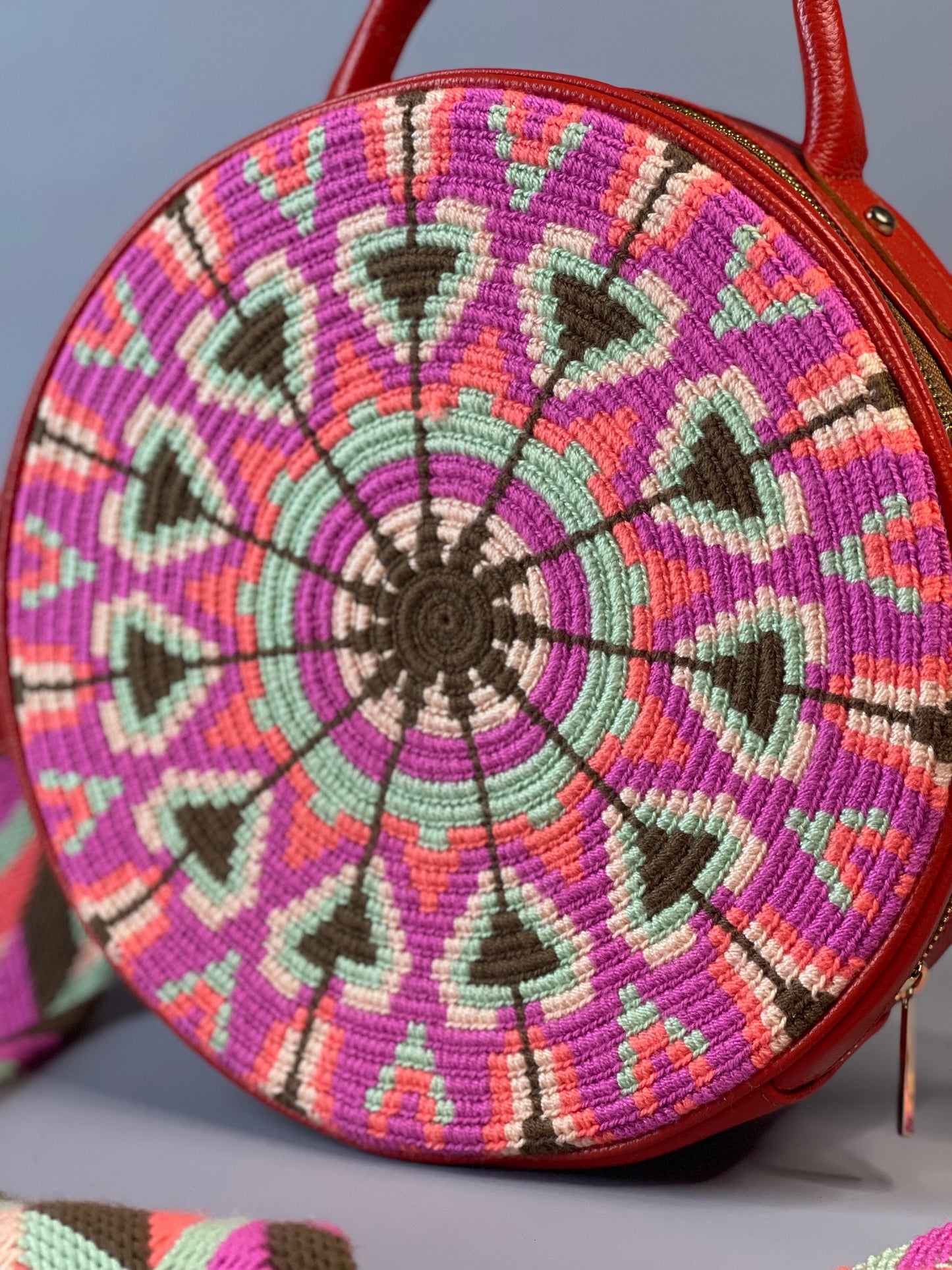 Bolso Redondo Wayuu Atardecer Eterno- Nuevo🌅⭐️