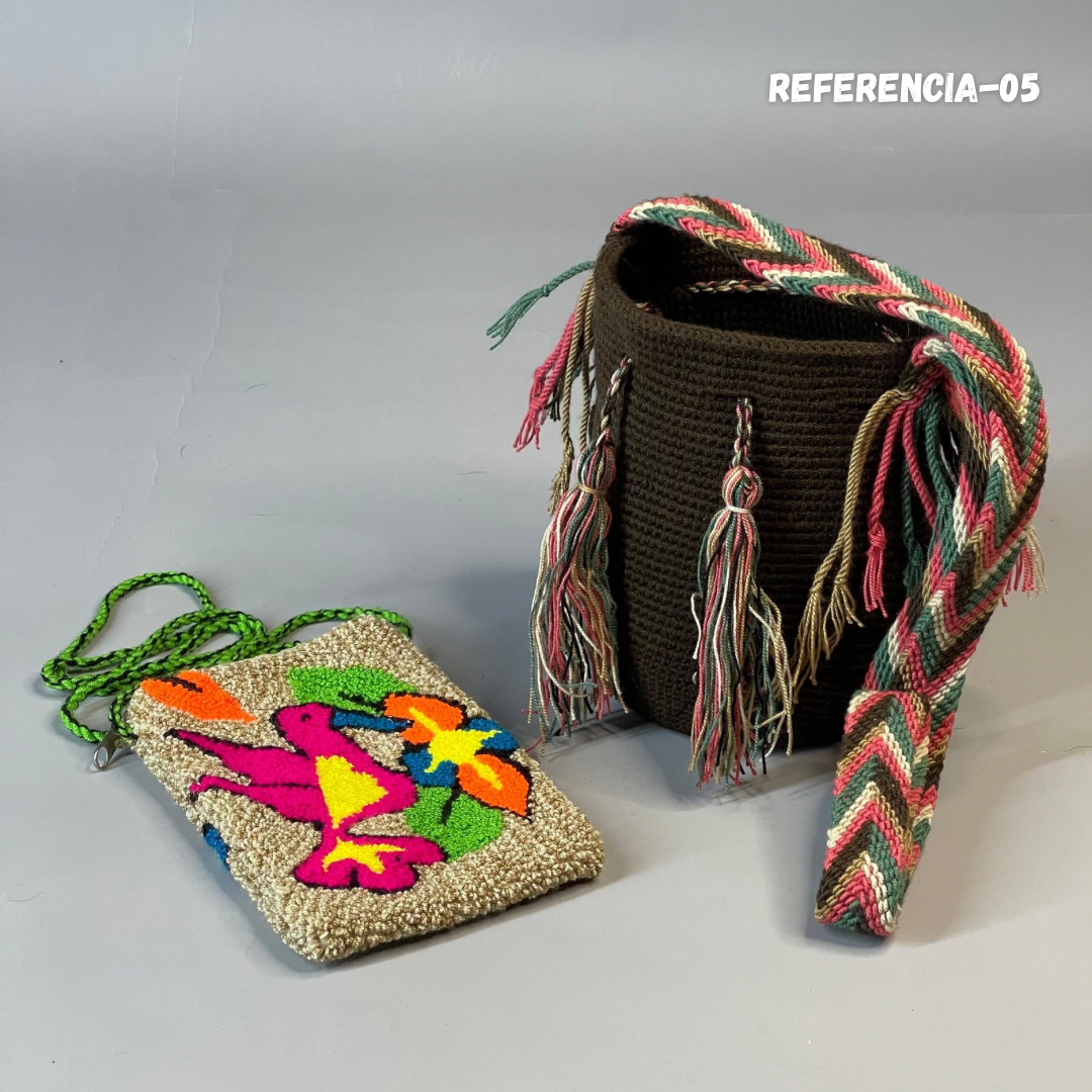 🎒📱 Combo Wayuu: Mochila Pequeña + PortaCelular 🚚✨