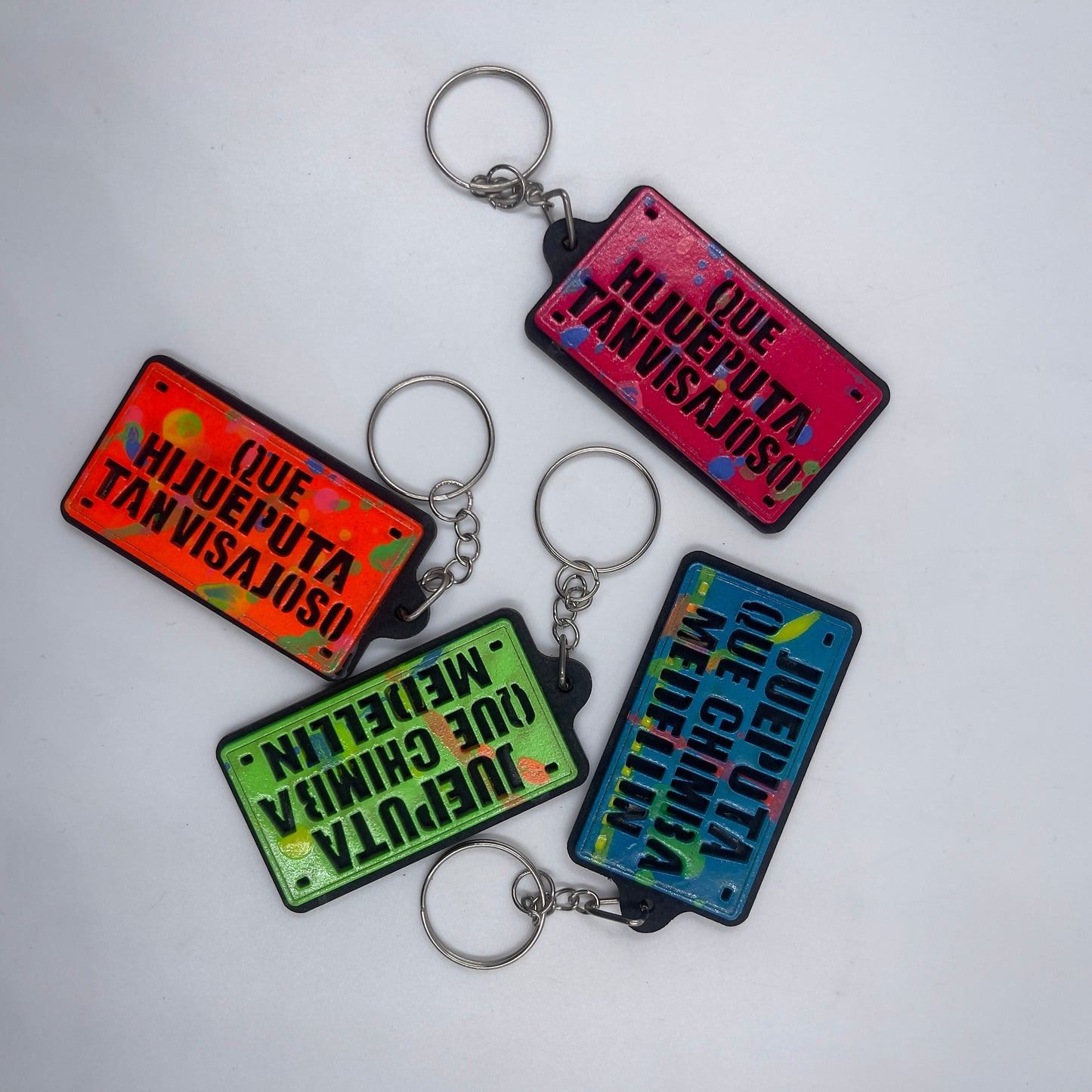 3x Llavero Placa de Madera Frases