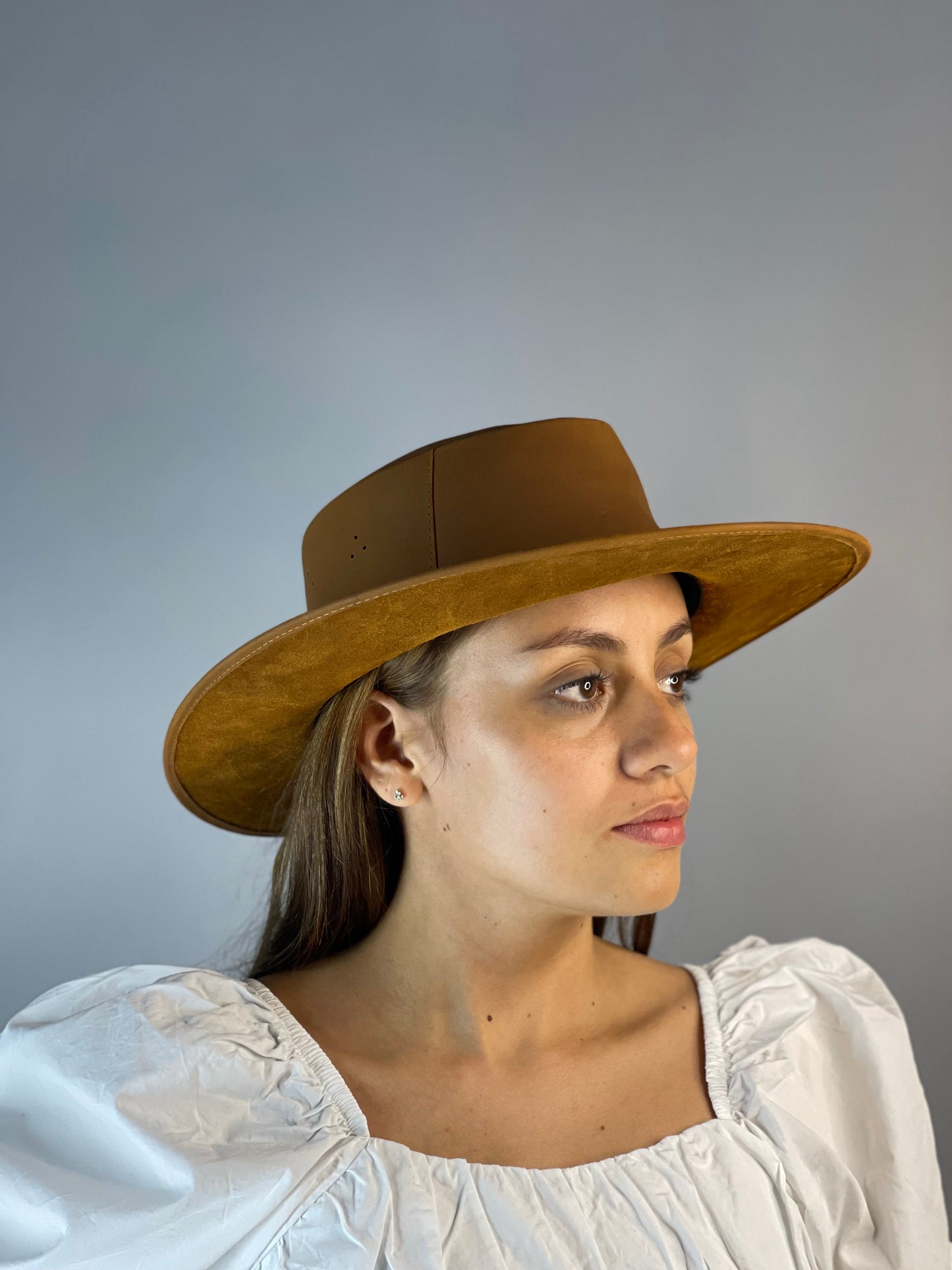 Sombrero Cuero Correas