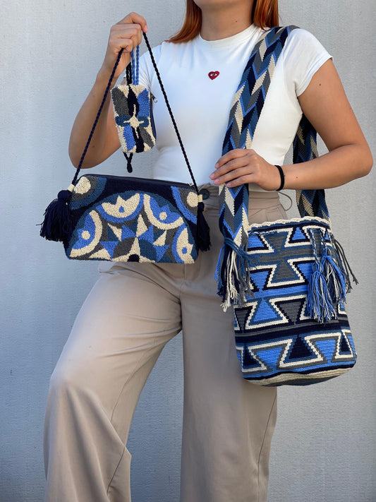 💫 Combo Wayuu: Mochila GRANDE Diseño+ Sobre + (MONEDERO GRATIS) 🎁