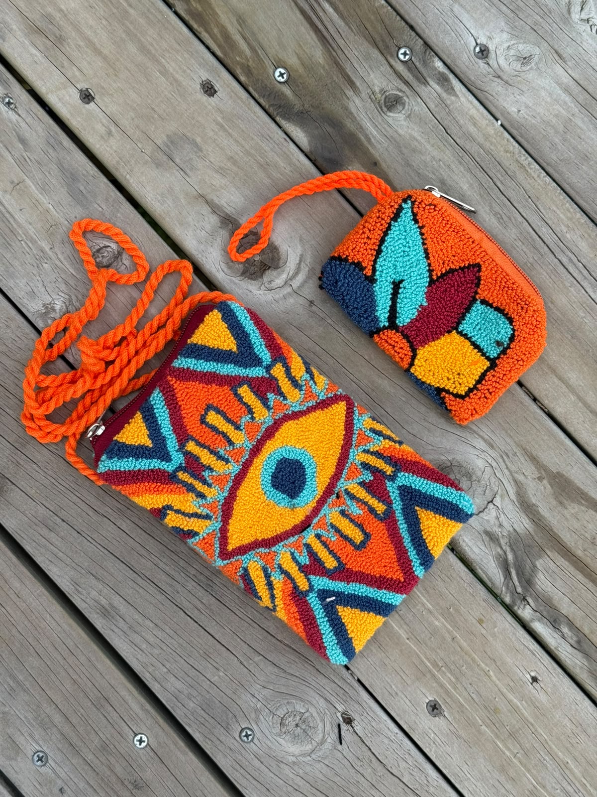 Combo Portacelular + Monedero Artesanal