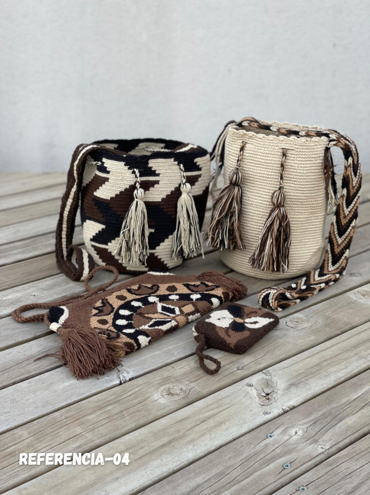 ✨Combo Especial: 2 Mochilas MEDIANAS+ (Sobre Wayuu + Monedero GRATIS) 🎁