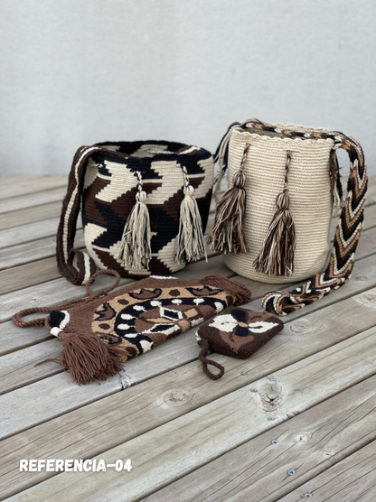 ✨Combo Especial: 2 Mochilas MEDIANAS+ (Sobre Wayuu + Monedero GRATIS) 🎁