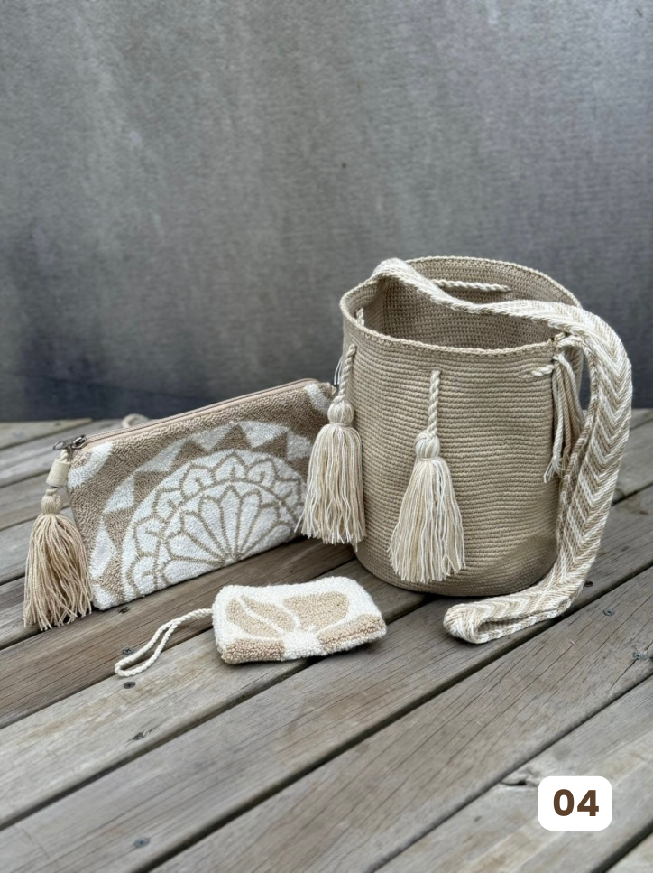 💫 Combos Wayuu: Mochila MEDIANA+ Sobre + (MONEDERO GRATIS) 🎁