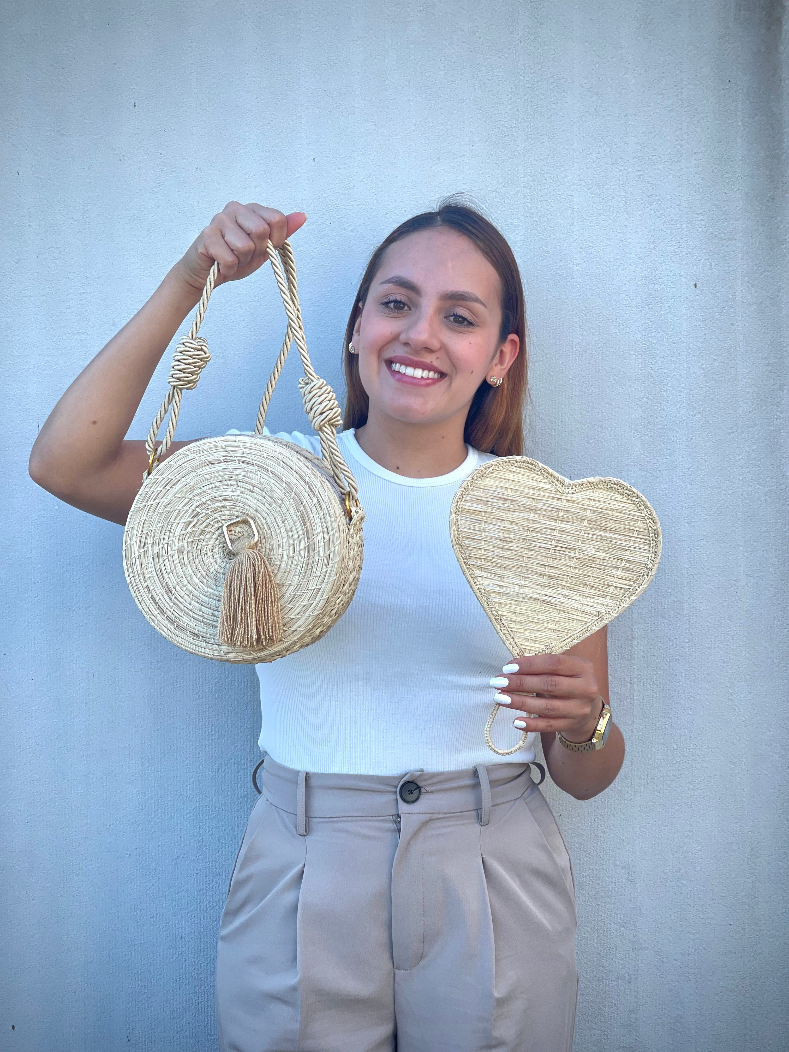 COMBO DE IRACA - Bolso en Forma de Yoyo + (Abanico de Regalo)