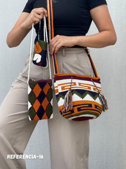 ✨Combo: Mochila MEDIANA Diseño+ Portacelular + (MONEDERO GRATIS) 🎁