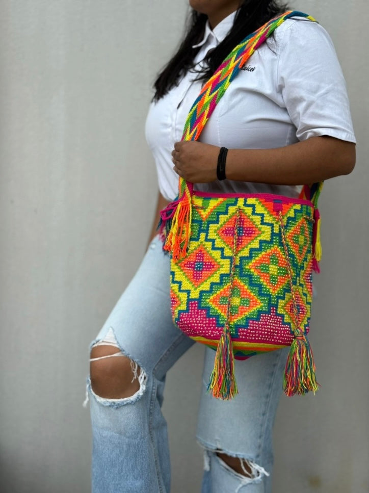 Large Pearl Wayuu Backpack