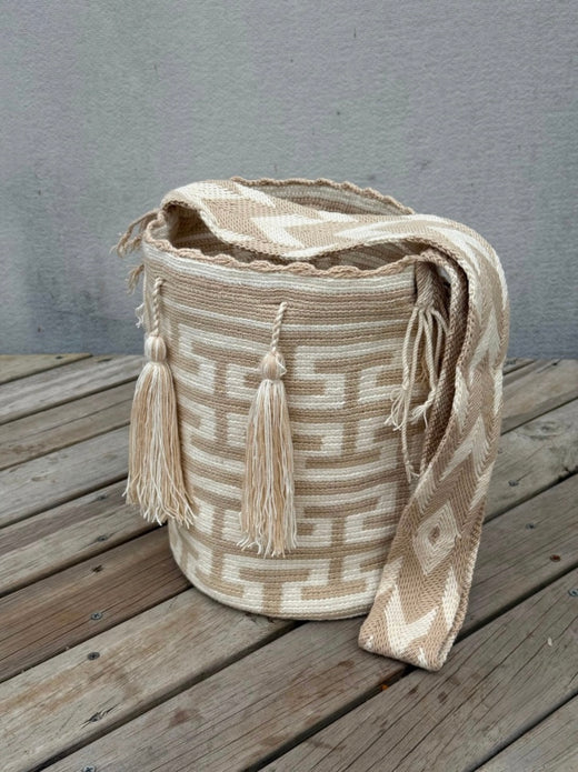Mochila GRANDE Beige (31x28)