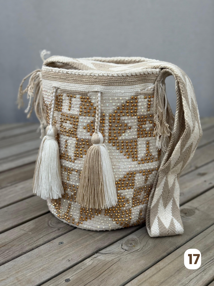 Large Pearl Wayuu Backpack
