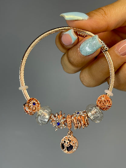 Pulsera De Lujo Oro Rosa