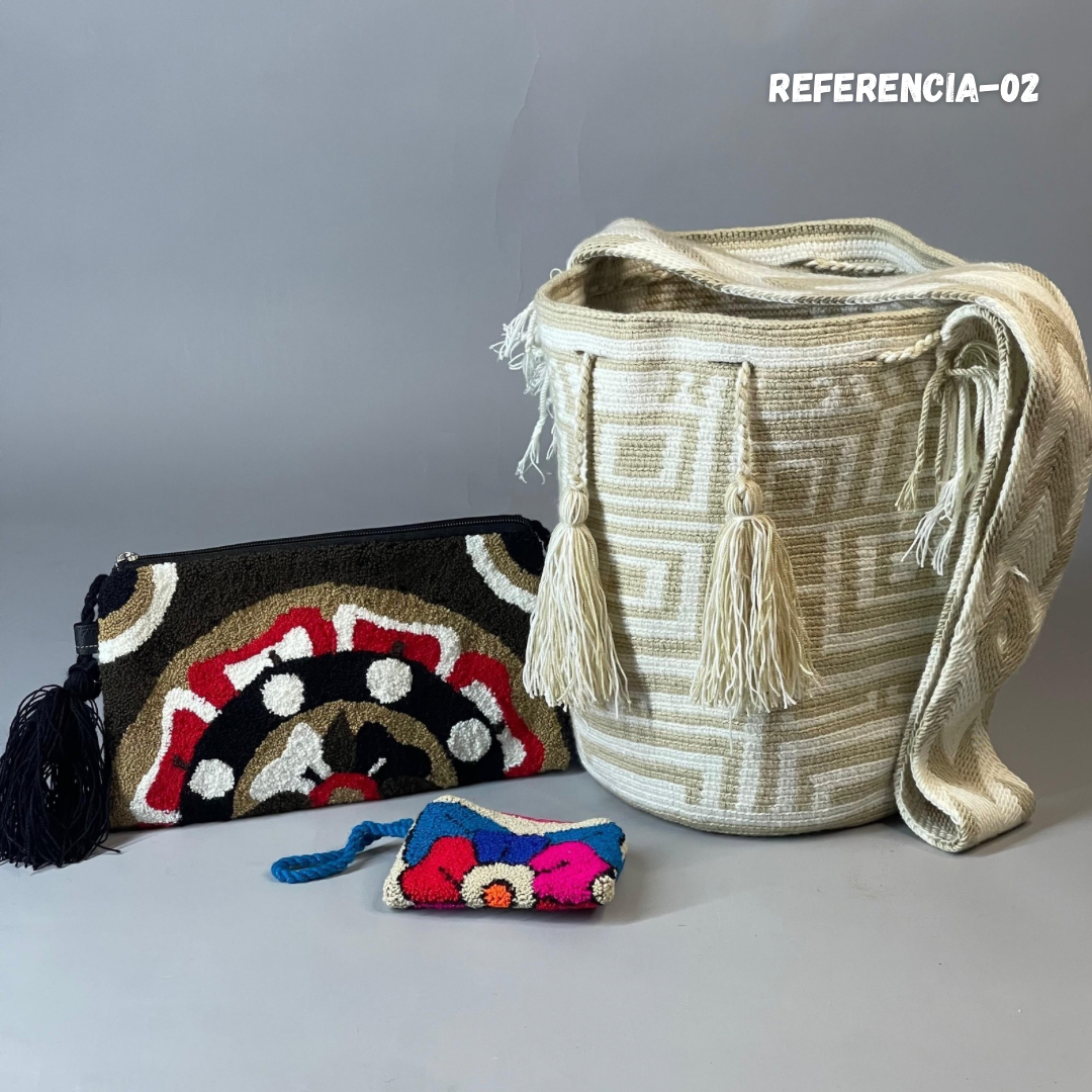 💫 Combo Wayuu: Mochila GRANDE Diseño+ Sobre + (MONEDERO GRATIS) 🎁