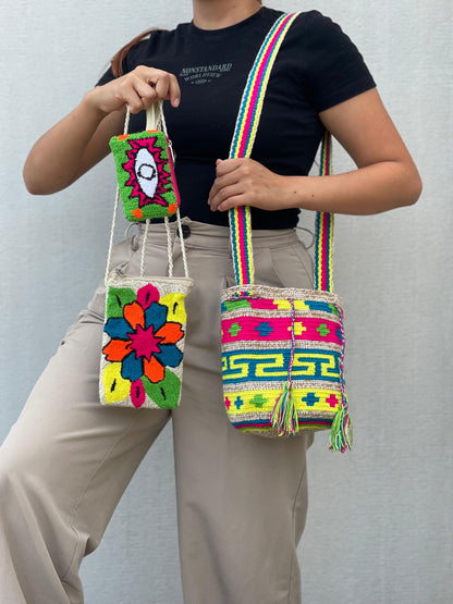 ✨Combo: Mochila MEDIANA Diseño+ Portacelular + (MONEDERO GRATIS) 🎁