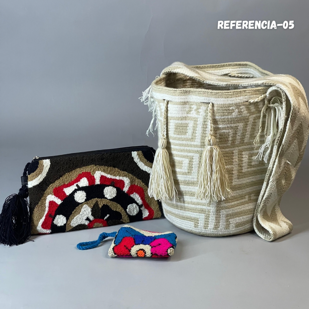 💫 Combo Wayuu: Mochila GRANDE Diseño+ Sobre + (MONEDERO GRATIS) 🎁