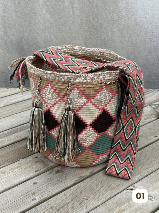 Mochila GRANDE Tonos Guayaba (31x28)