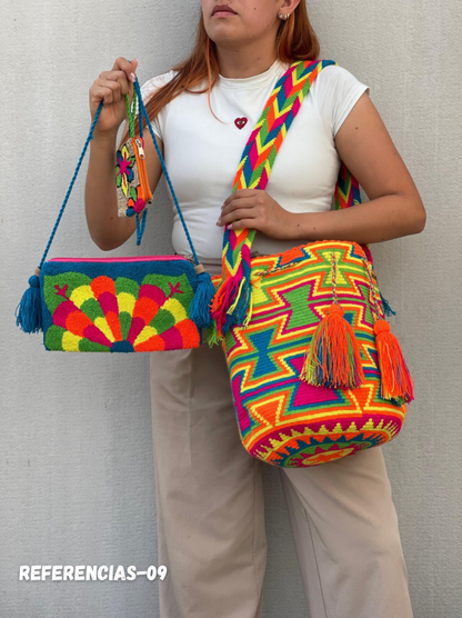 💫 Combo Wayuu: Mochila GRANDE Diseño+ Sobre + (MONEDERO GRATIS) 🎁