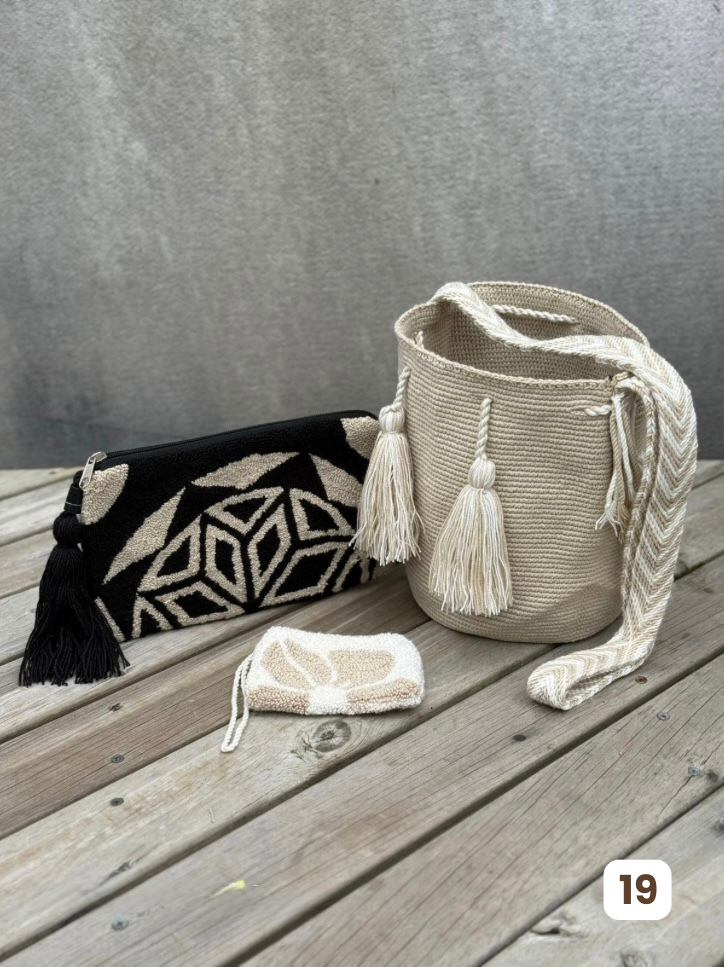 💫 Combos Wayuu: Mochila MEDIANA+ Sobre + (MONEDERO GRATIS) 🎁