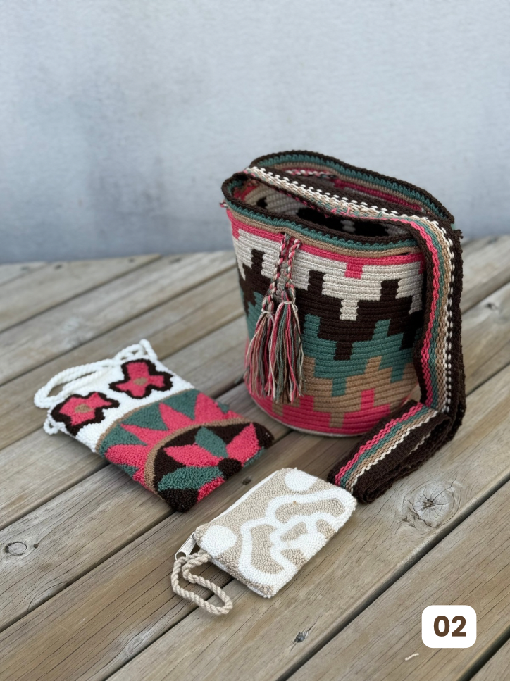 ✨Combo: Mochila MEDIANA Diseño+ Portacelular + (MONEDERO GRATIS) 🎁