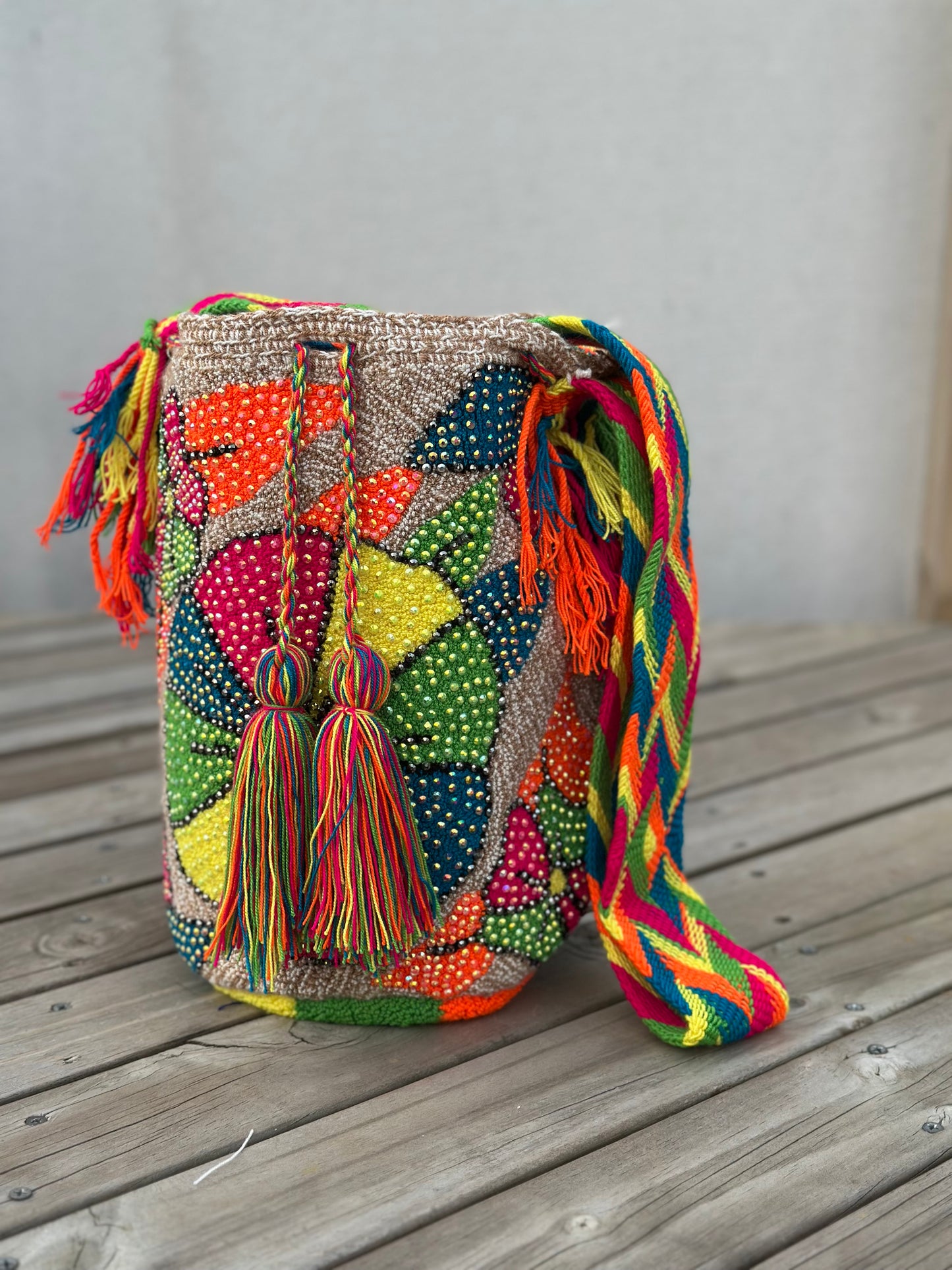 Large Pearl Wayuu Backpack