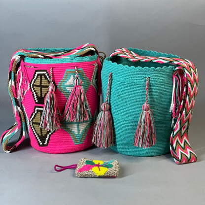 Set Wayuu 🔥 X2 MOCHILAS GRANDES + Monedero de Regalo🎁