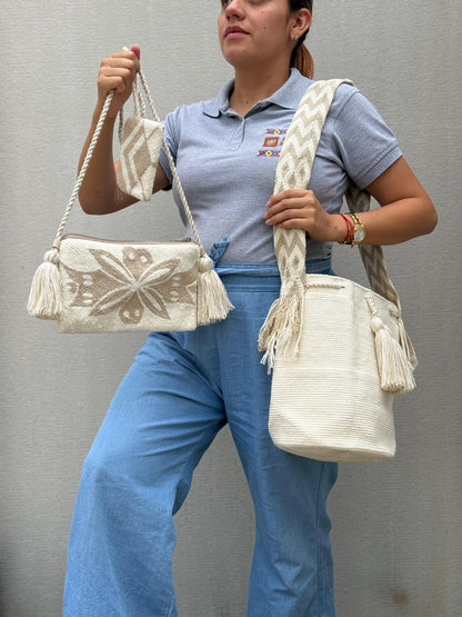 💫 Combo Wayuu: Mochila GRANDE+ Monedero + Sobre Artesanal🎁