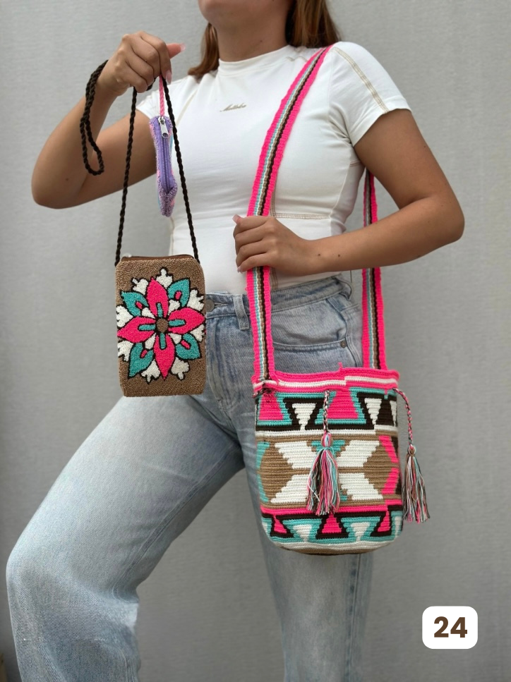 ✨Combo: Mochila MEDIANA Diseño+ Portacelular + (MONEDERO GRATIS) 🎁
