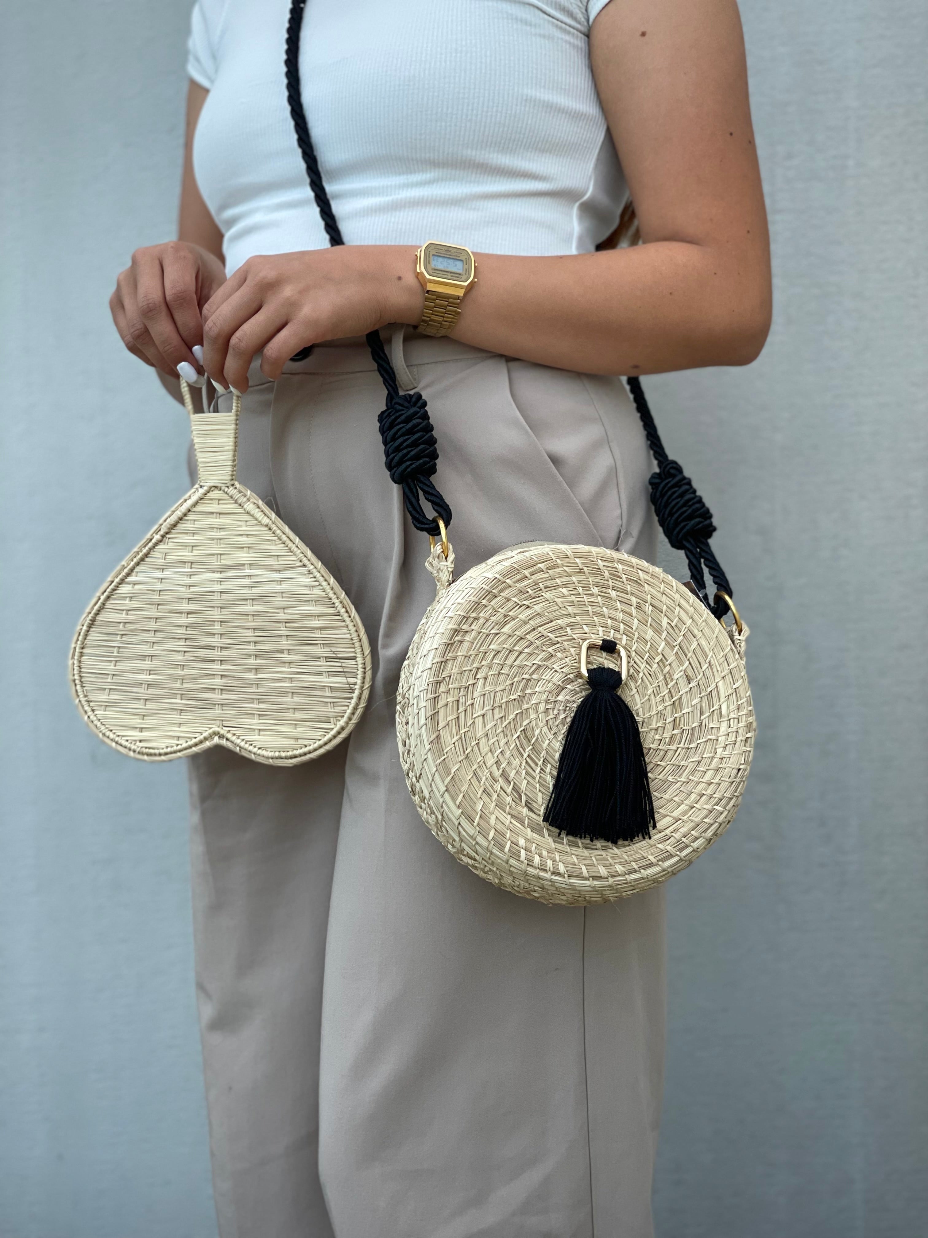 COMBO DE IRACA - Bolso en Forma de Yoyo + (Abanico de Regalo)