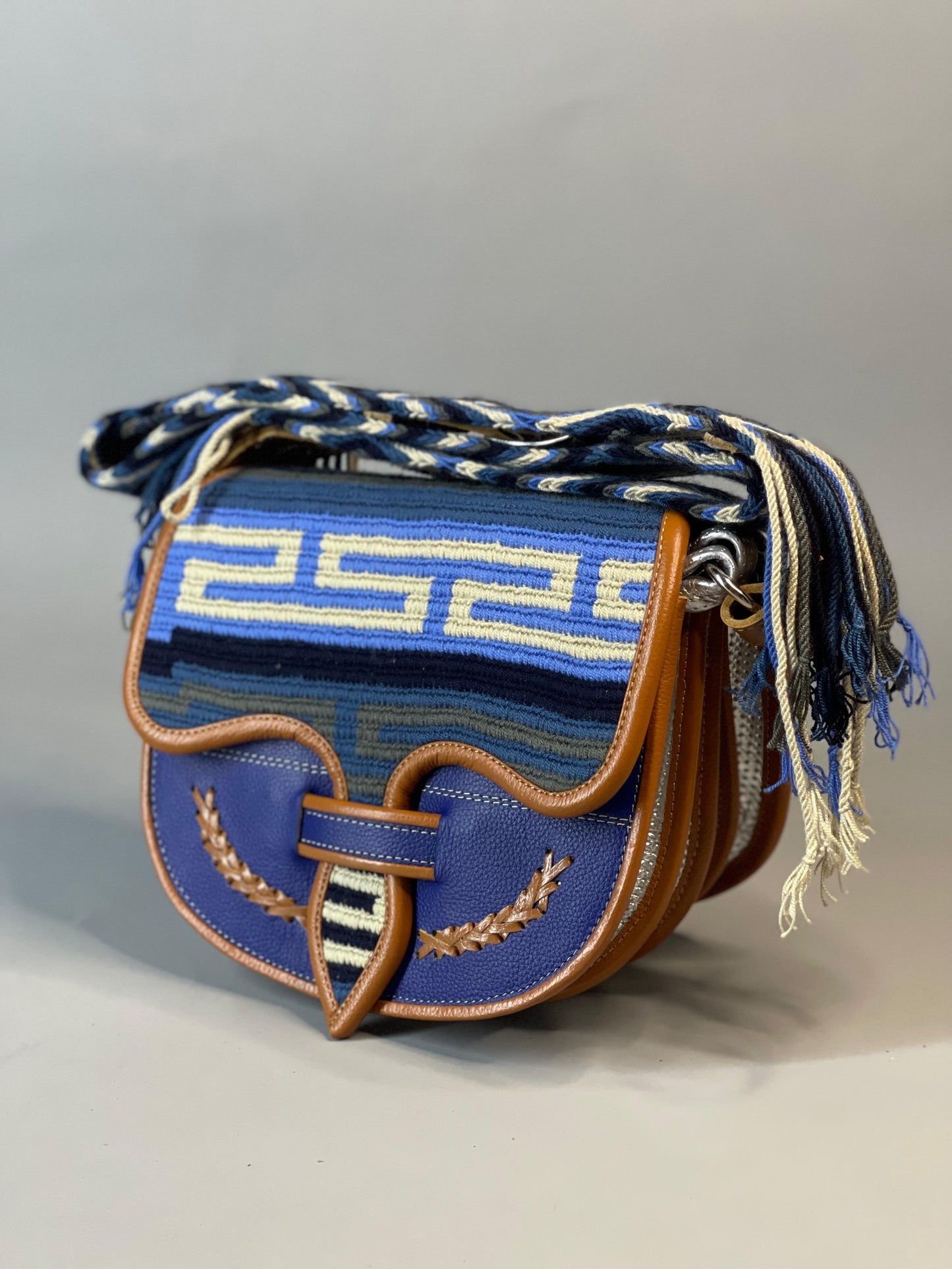 Carriel Wayuu Laberinto Azul🔵-Nueva Colección⭐️