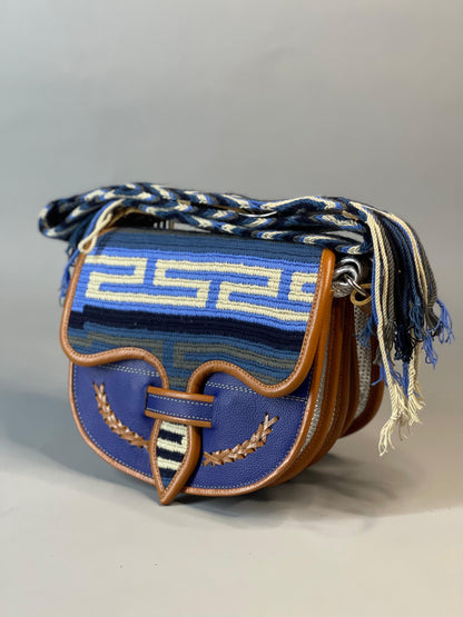 Carriel Wayuu Laberinto Azul🔵-Nueva Colección⭐️